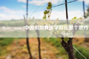 东方中国消防救援学院在那个地方