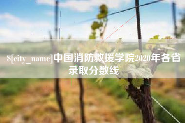 东方中国消防救援学院2020年各省录取分数线