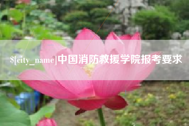 东方中国消防救援学院报考要求