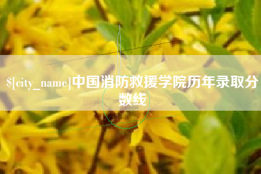 东方中国消防救援学院历年录取分数线