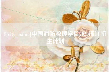 东方中国消防救援学院2020浙江招生计划