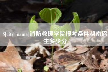 东方消防救援学院报考条件湖南招生多少分