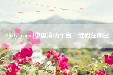 东方中国消防平台二维码在哪里