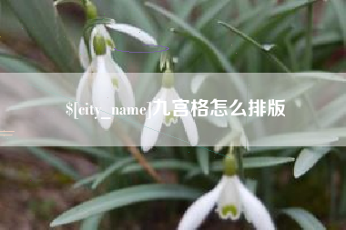 东方九宫格怎么排版