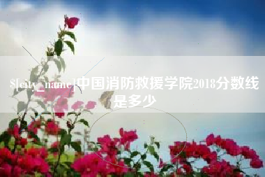 东方中国消防救援学院2018分数线是多少