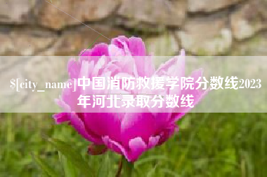 东方中国消防救援学院分数线2023年河北录取分数线