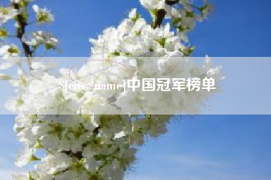 东方中国冠军榜单