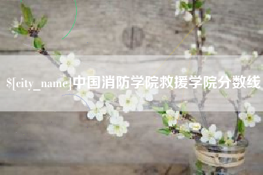东方中国消防学院救援学院分数线