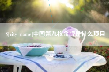 东方中国第九枚金牌是什么项目